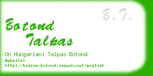 botond talpas business card